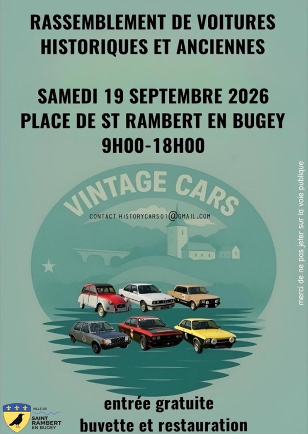 Vintage Cars en Bugey 2026 Vintage Cars en Bugey 2026